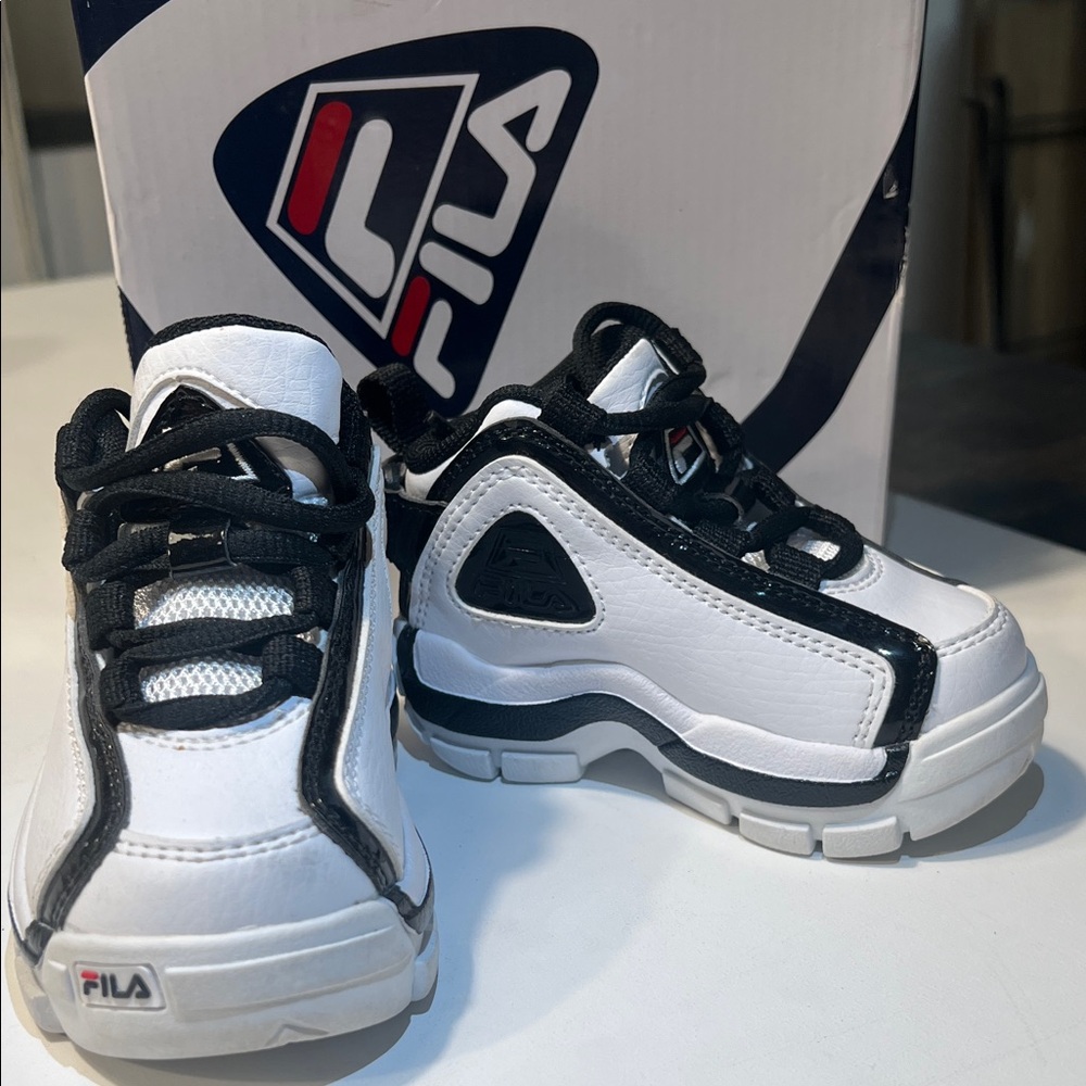 Fila Kids' Black and White Sneakers